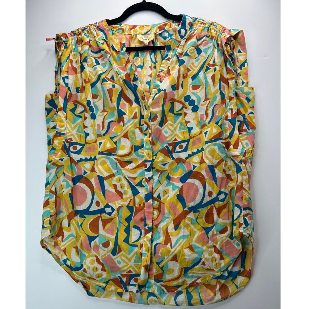 Anthropologie Feat. Artwork Danielle Knoll Abstract Print Multicolored Women S